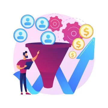 Conversion rate optimization abstract concept vector illustration. Stock Illustration