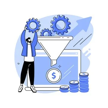 Conversion rate optimization abstract concept vector illustration. Stock Illustration