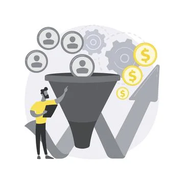 Conversion rate optimization abstract concept vector illustration. Stock Illustration