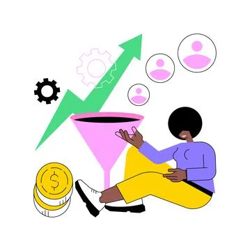 Conversion rate optimization abstract concept vector illustration. 스톡 일러스트