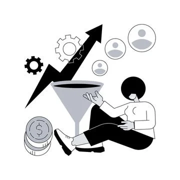 Conversion rate optimization abstract concept vector illustration. Stock Illustration