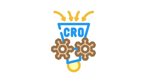 Conversion rate optimization cro color icon animation Stock Footage 327264462
