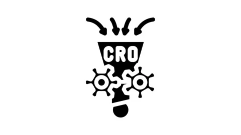 Conversion rate optimization cro glyph icon animation Stock Footage 326740928