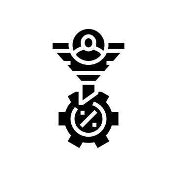 Conversion rate optimization cro glyph icon vector illustration Illustrazione stock