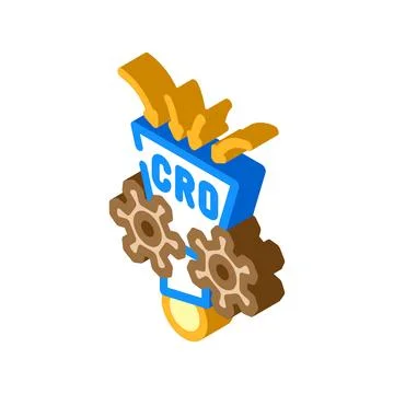 Conversion rate optimization cro isometric icon vector illustration Illustrazione stock