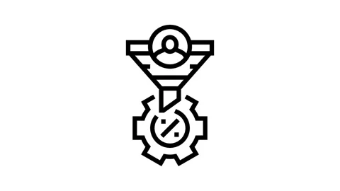 Conversion rate optimization cro line icon animation Stock Footage 326129789