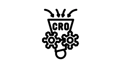 Conversion rate optimization cro line icon animation Stock Footage 326757026