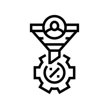 Conversion rate optimization cro line icon vector illustration Stock Illustration