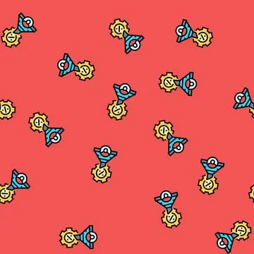 Conversion rate optimization cro vector seamless pattern Stock Illustration