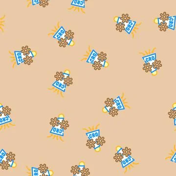 Conversion rate optimization cro vector seamless pattern Stock Illustration