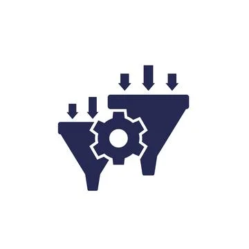 Conversion rate optimization icon, CRO vector Illustrazione stock