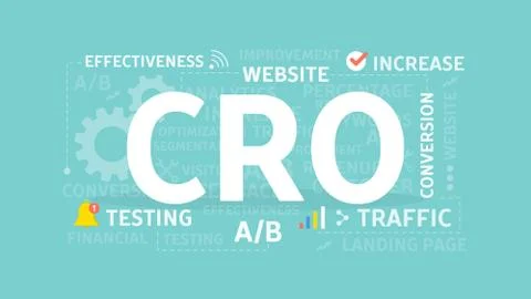 Conversion rate optimization. Stock Illustration