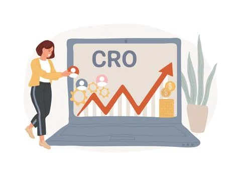 Conversion rate optimization isolated concept vector illustration. Stock Illustration