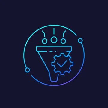 Conversion rate optimization, linear icon Illustrazione stock