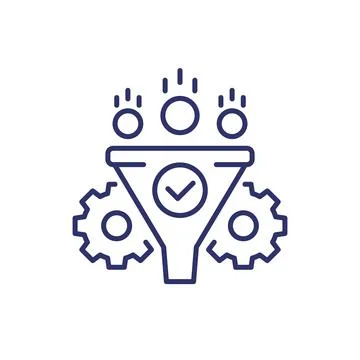 Conversion rate optimization or CRO line icon Stock Illustration