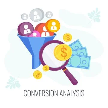 Conversion Rate optimization. Potential customer becoming an actual customer. 스톡 일러스트