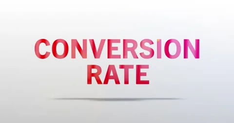 Conversion Rate. Particle Logo. Red Text Animation Stock Footage 138896911