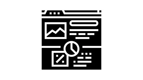 Conversion rate seo glyph icon animation Stock Footage 326150063