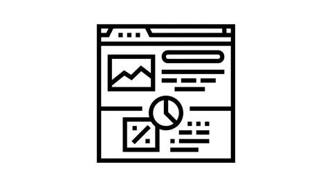 Conversion rate seo line icon animation Stock Footage 326129613