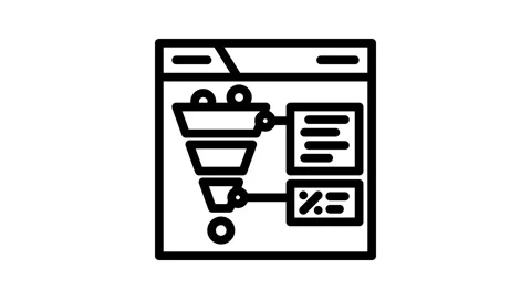 Conversion rate seo line icon animation Stock Footage 326757622