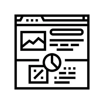 Conversion rate seo line icon vector illustration Stock Illustration