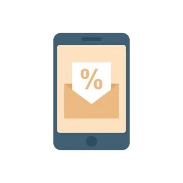 Conversion rate smartphone icon flat isolated Stock Illustration