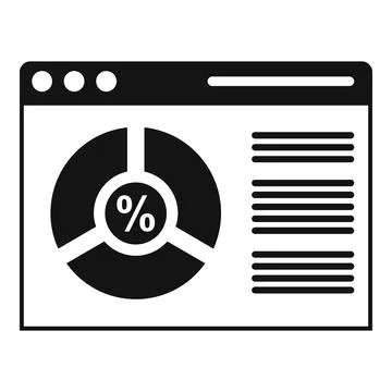 Conversion rate web page icon, simple style Stock Illustration