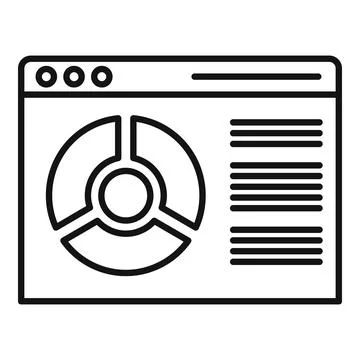 Conversion rate web page icon, outline style Stock Illustration