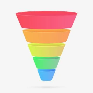 Conversion Sales Funnel vector icon. Consumer-focused purchase funnel marketing Stock Illustration