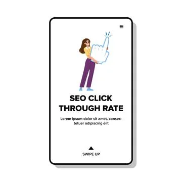 Conversion seo click through rate vector イラスト素材