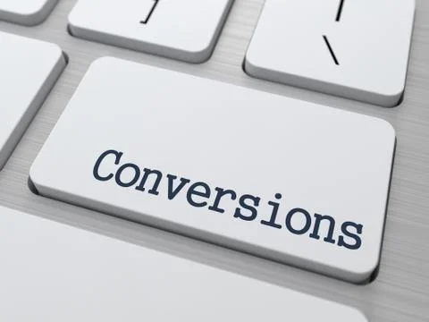 Conversions Button on Computer Keyboard. Stock Illustration