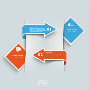 Convert 2 arrows 2 rectangles Stock Illustration