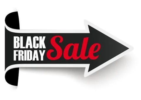 Convert Arrow Banner Black Friday Stock Illustration