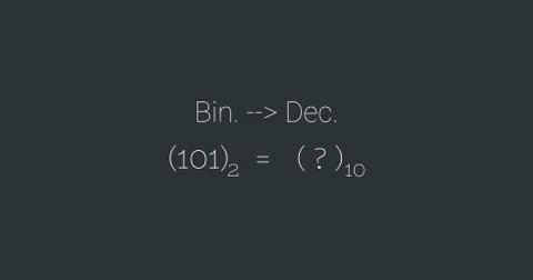Convert binary to decimal value - graphic design Stock Illustration