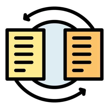 Convert document icon vector flat Stock Illustration