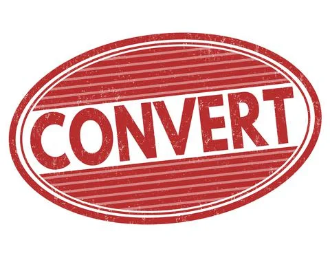 Convert grunge rubber stamp Stock Illustration