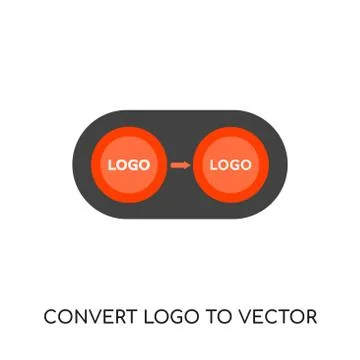 Convert logo to vector icon isolated on white background for your web, mobile Stock Illustration