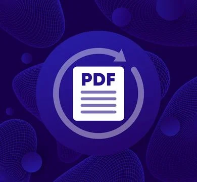 Convert to PDF icon for web or apps Stock Illustration