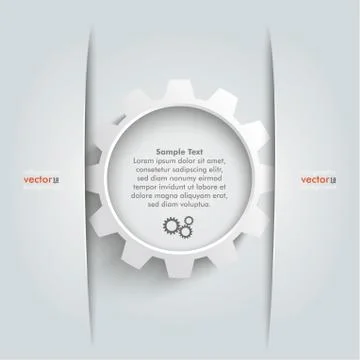 Convert White Gear Wheel Stock Illustration