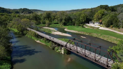 Converted Railway bridge Stock Footage 297868496