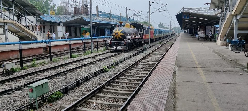 Converted shape of Diesel rail engine to look like as Steem engine Foto stock