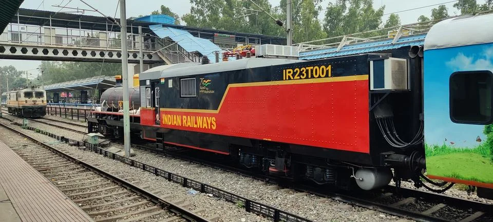 Converted shape of Diesel rail engine to look like as Steem engine Stock Photos