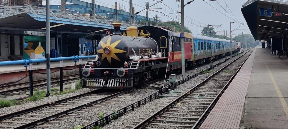 Converted shape of Diesel rail engine to look like as Steem engine 스톡 사진