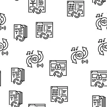 Converter Application Vector Seamless Pattern Stock-Illustration