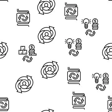 Converter Application Vector Seamless Pattern Illustration