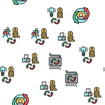 Converter Application Vector Seamless Pattern Illustration