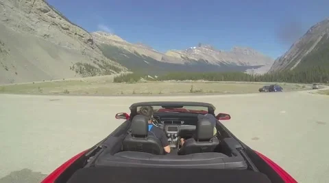 Convertible Car Driving Stock Footage 52526622