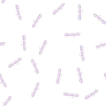 Convertible car glyph seamless pattern 스톡 일러스트