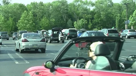 In a convertible Stock Footage 8566533