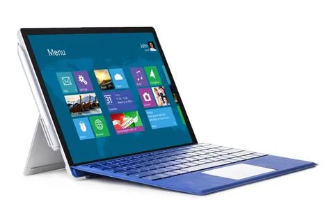 Convertible laptop computer with operating system Convertible laptop compu... Stock Photos